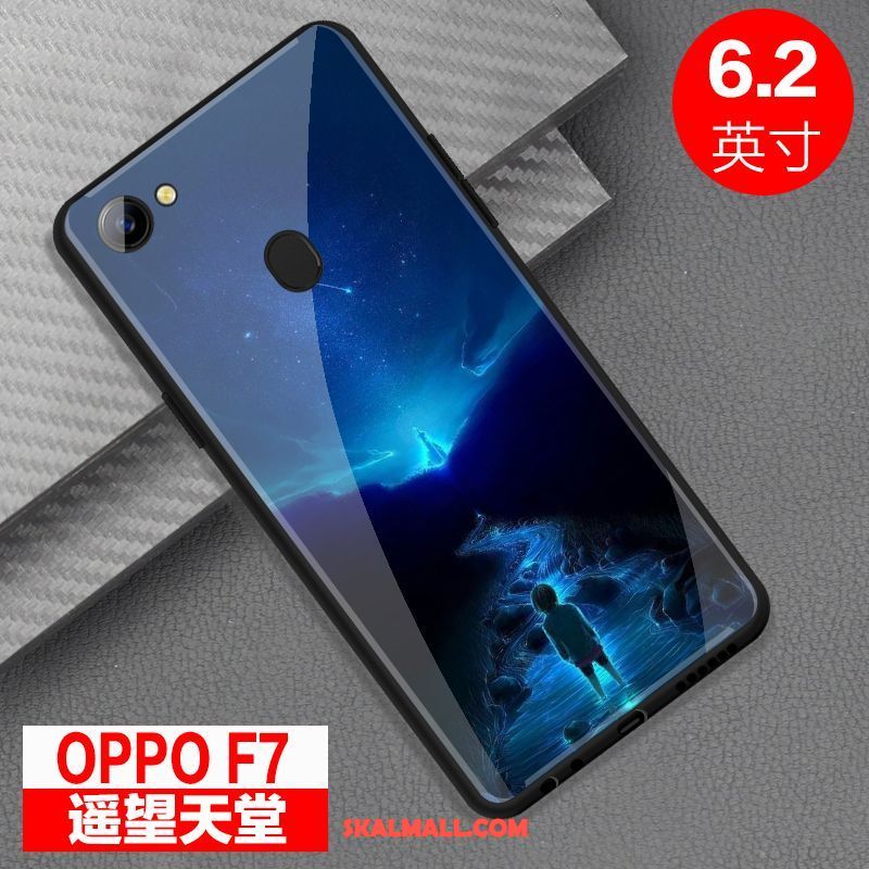 Oppo F7 Skal Skydd Spegel Glas Fallskydd Mobil Telefon Fodral Billig