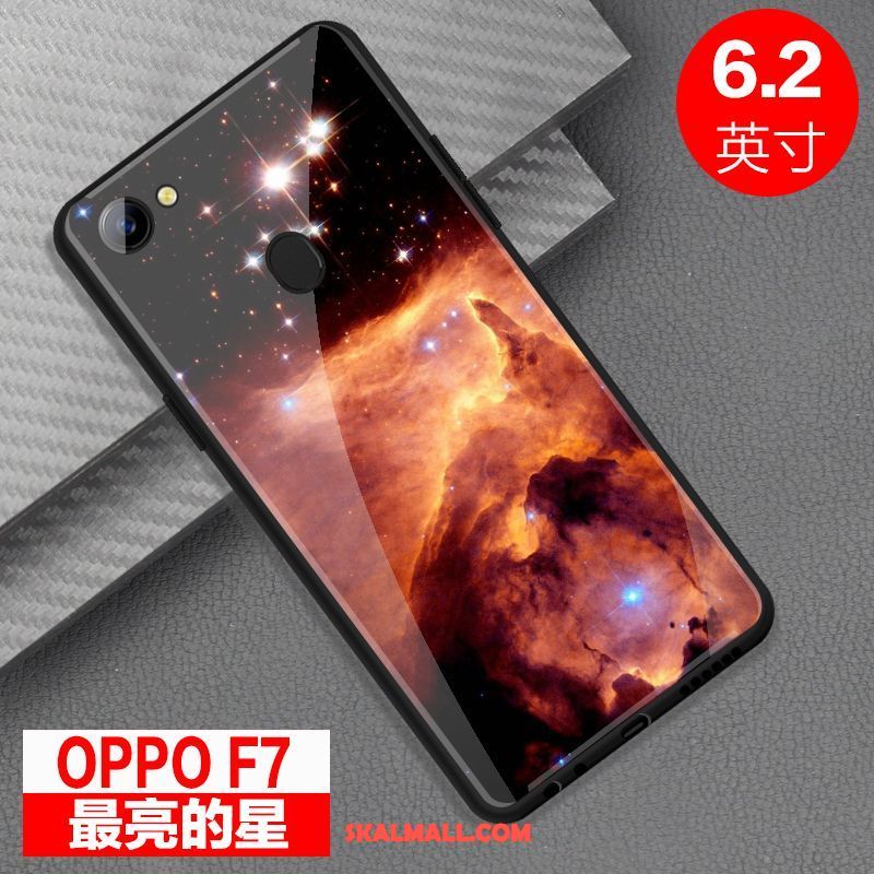 Oppo F7 Skal Skydd Spegel Glas Fallskydd Mobil Telefon Fodral Billig