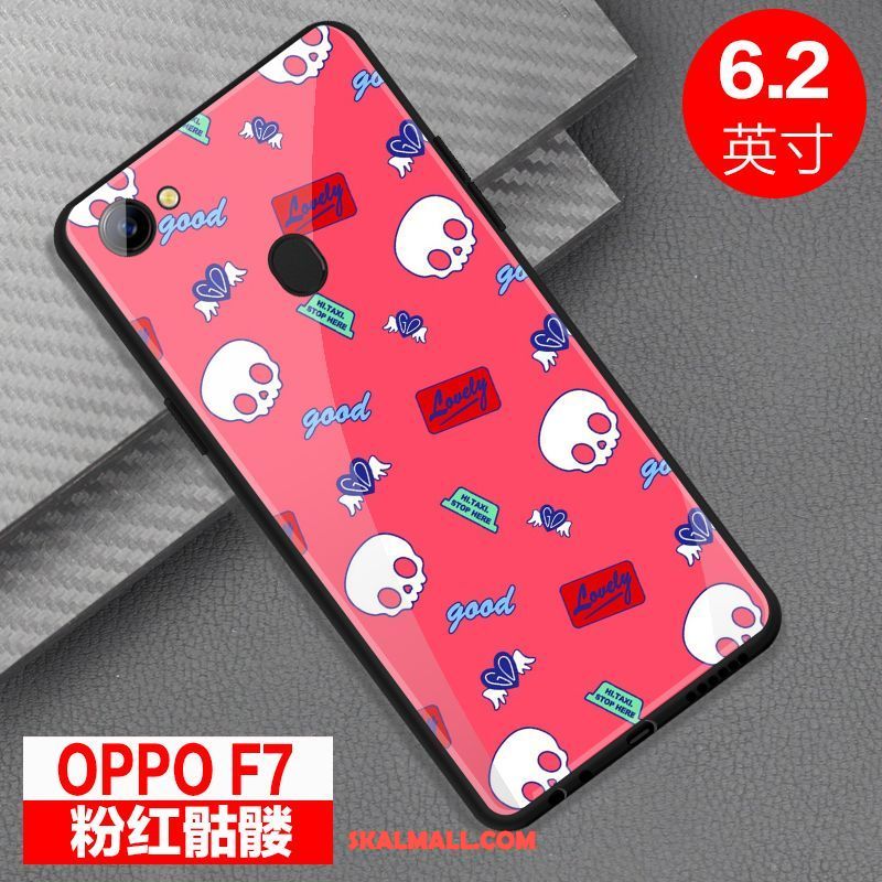 Oppo F7 Skal Skydd Spegel Glas Fallskydd Mobil Telefon Fodral Billig