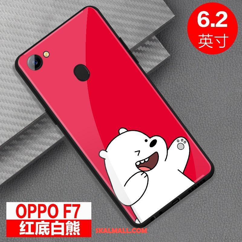 Oppo F7 Skal Skydd Spegel Glas Fallskydd Mobil Telefon Fodral Billig