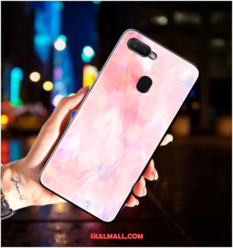 Oppo F9 Skal Glas Silikon Fantasi Fallskydd Blå Billigt