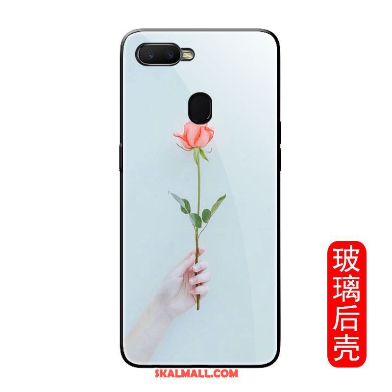 Oppo F9 Skal Kreativa Glas Silikon Rose Mobil Telefon Fodral Billigt