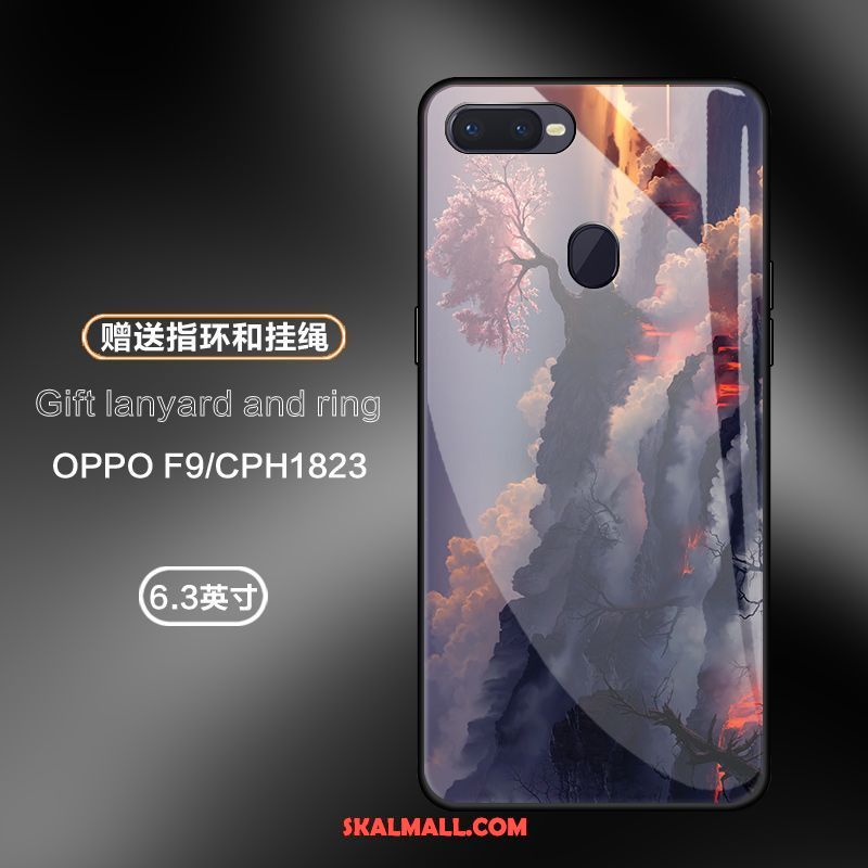 Oppo F9 Skal Mobil Telefon All Inclusive Trend Glas Rose Billig