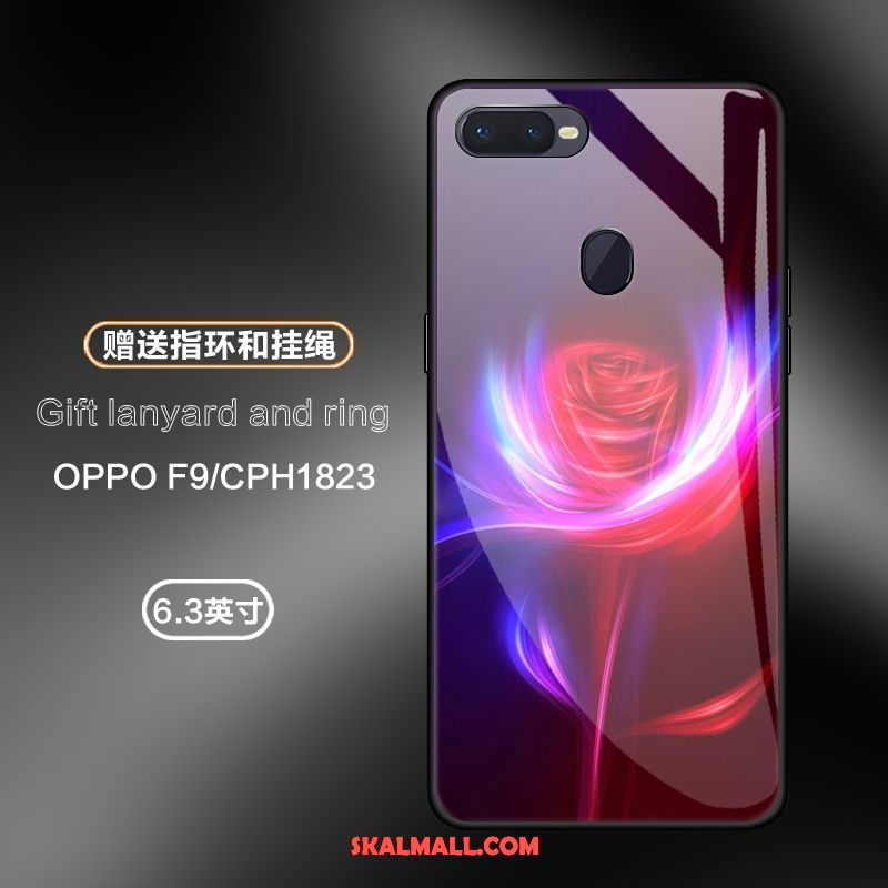 Oppo F9 Skal Mobil Telefon All Inclusive Trend Glas Rose Billig