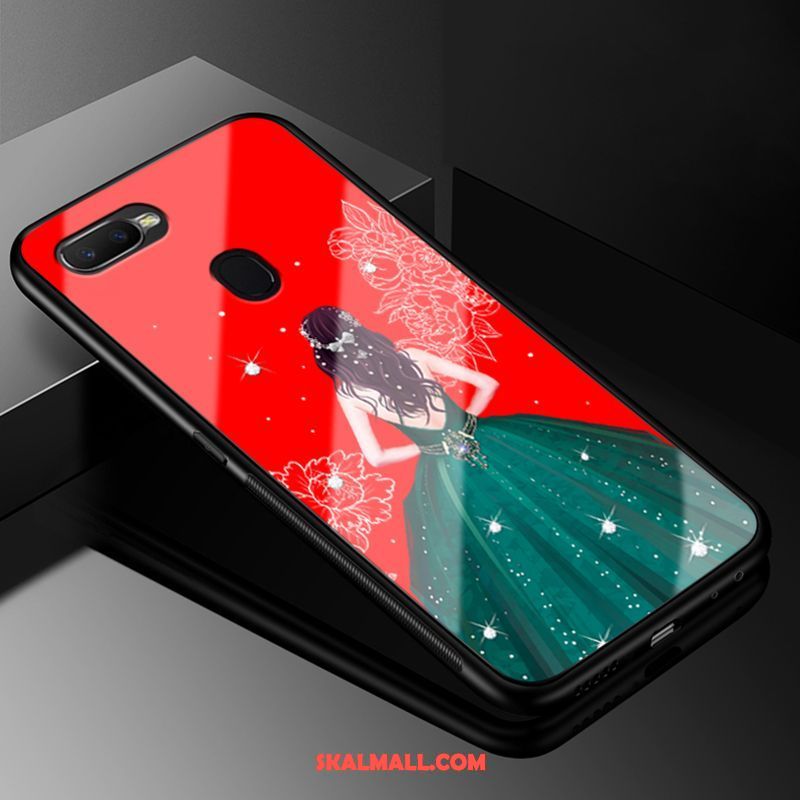 Oppo F9 Starry Skal Skydd Personlighet Purpur Hård Glas Rea