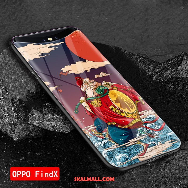 Oppo Find X Skal All Inclusive Europa Glas Grön Silikon Billiga