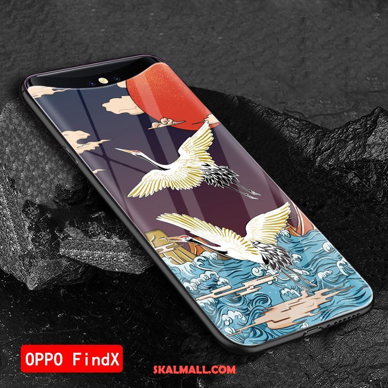 Oppo Find X Skal All Inclusive Europa Glas Grön Silikon Billiga