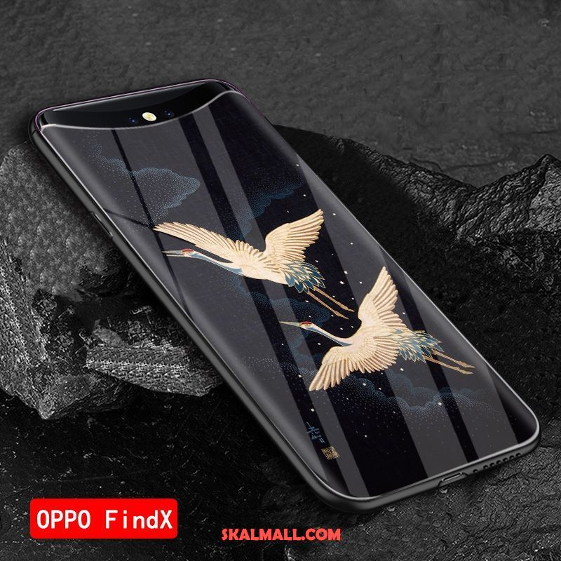 Oppo Find X Skal All Inclusive Europa Glas Grön Silikon Billiga