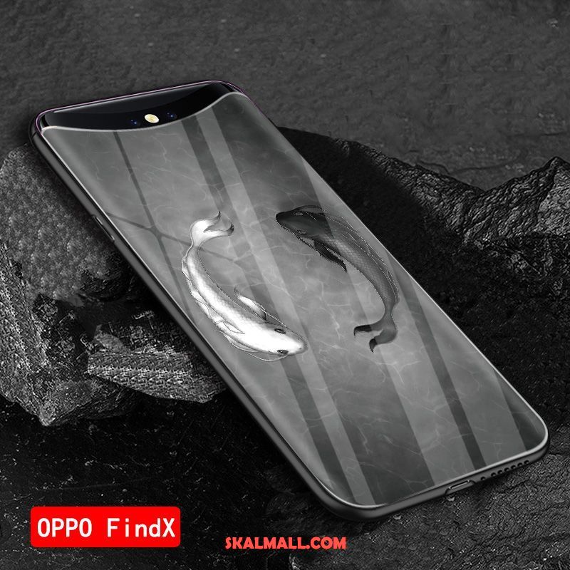 Oppo Find X Skal All Inclusive Europa Glas Grön Silikon Billiga