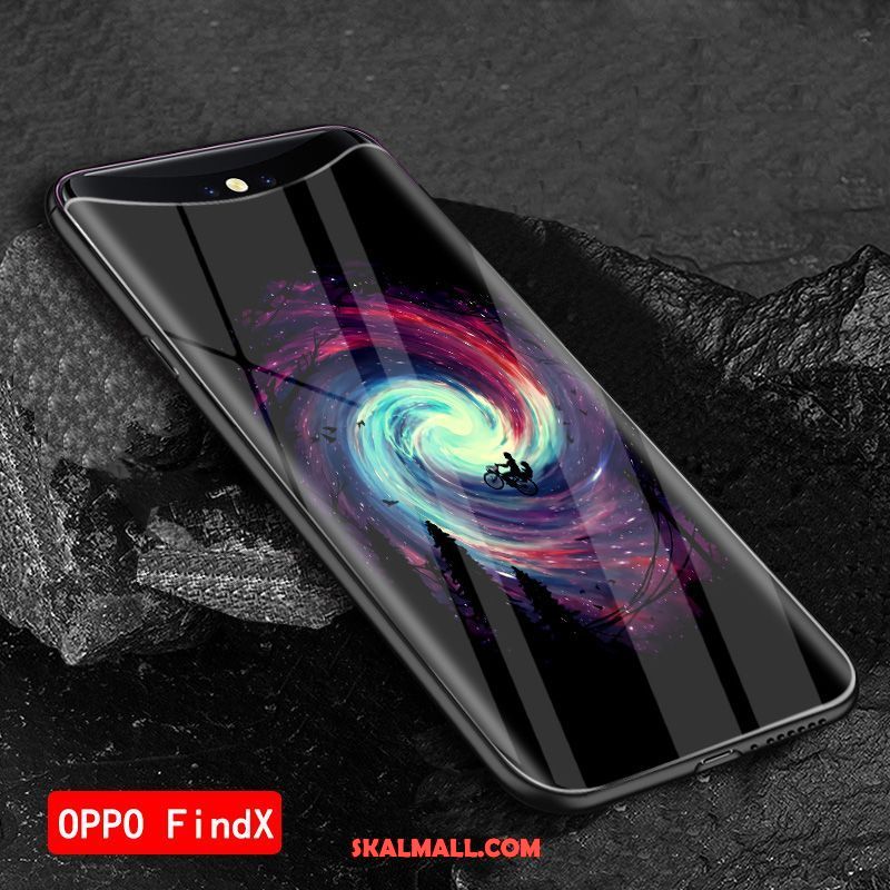 Oppo Find X Skal All Inclusive Europa Glas Grön Silikon Billiga