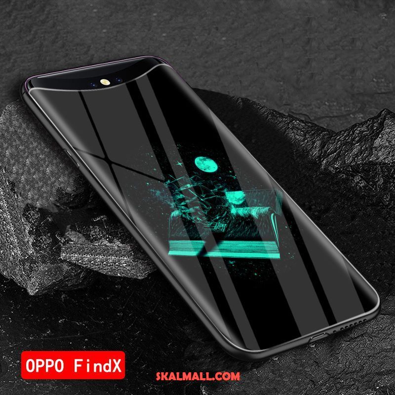 Oppo Find X Skal All Inclusive Europa Glas Grön Silikon Billiga