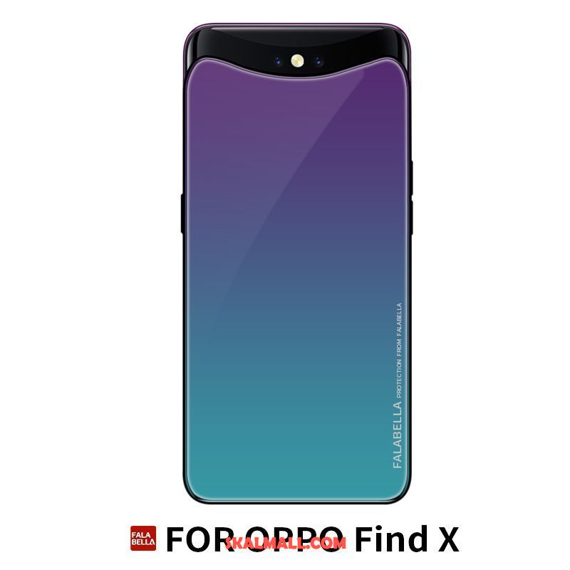 Oppo Find X Skal All Inclusive Purpur Fallskydd Personlighet Läderfodral Köpa