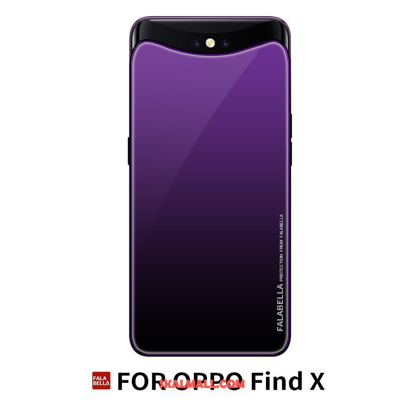 Oppo Find X Skal All Inclusive Purpur Fallskydd Personlighet Läderfodral Köpa