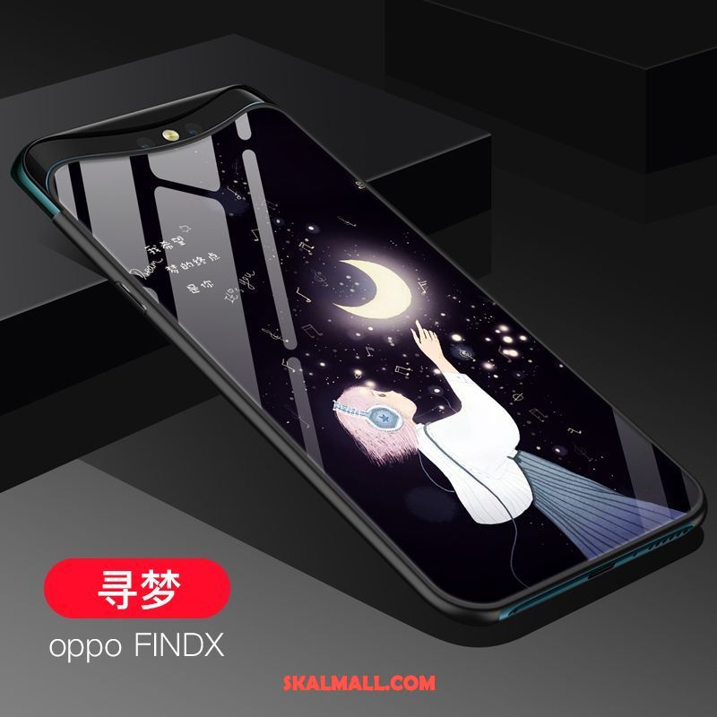 Oppo Find X Skal Glas Personlighet Ny Fallskydd Blå På Rea