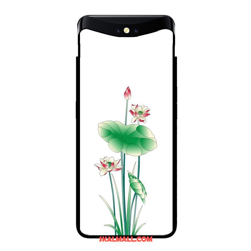 Oppo Find X Skal Kinesisk Stil Mobil Telefon Blommor All Inclusive Grön Fodral Rea