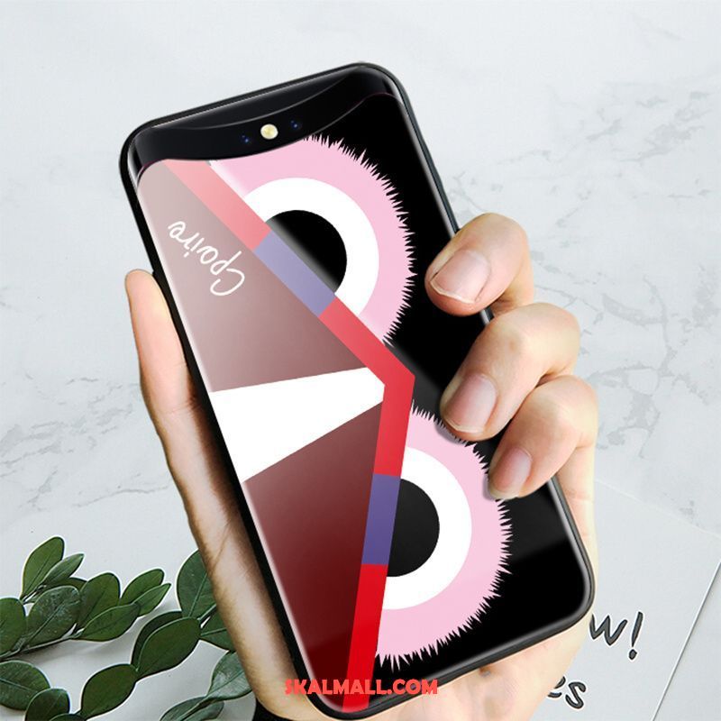 Oppo Find X Skal Nubuck Glas Trend Fallskydd Net Red Rea