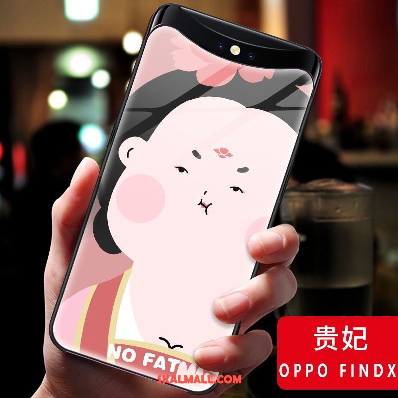 Oppo Find X Skal Par Skydd Glas Rosa Mode Billiga