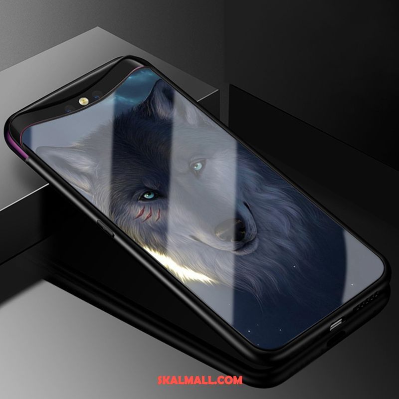 Oppo Find X Skal Silikon Kreativa Vacker Mörkblå Mobil Telefon Fodral Billigt