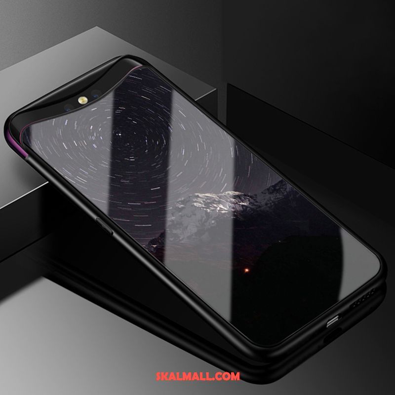 Oppo Find X Skal Silikon Kreativa Vacker Mörkblå Mobil Telefon Fodral Billigt