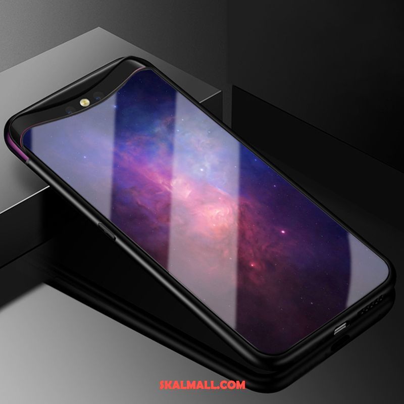 Oppo Find X Skal Silikon Kreativa Vacker Mörkblå Mobil Telefon Fodral Billigt