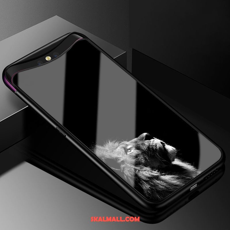 Oppo Find X Skal Silikon Kreativa Vacker Mörkblå Mobil Telefon Fodral Billigt