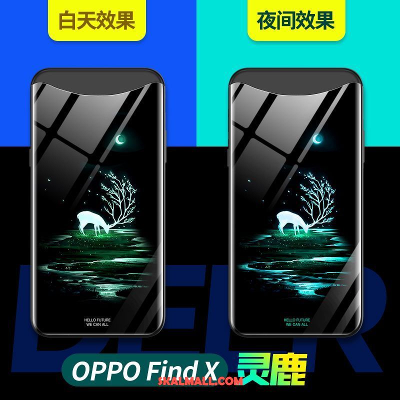 Oppo Find X Skal Svart Slim Glas Kreativa Personlighet Billiga