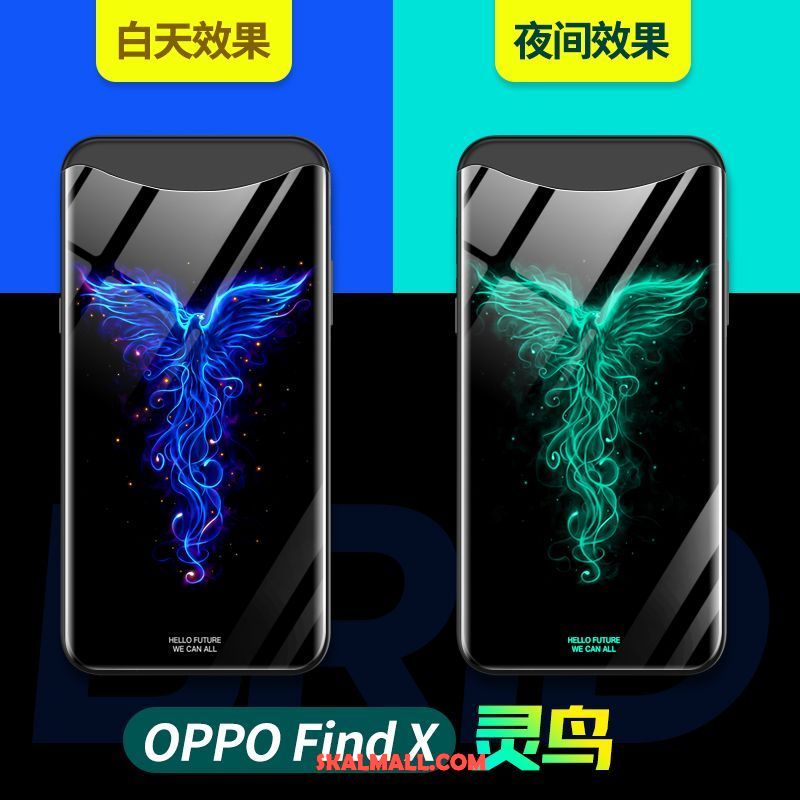 Oppo Find X Skal Svart Slim Glas Kreativa Personlighet Billiga