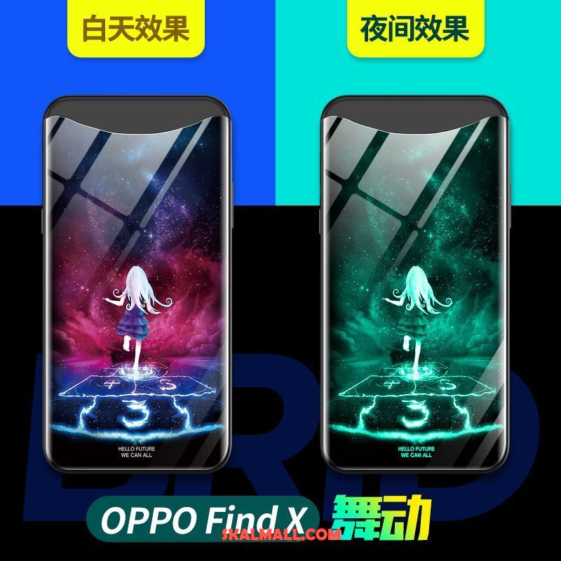 Oppo Find X Skal Svart Slim Glas Kreativa Personlighet Billiga