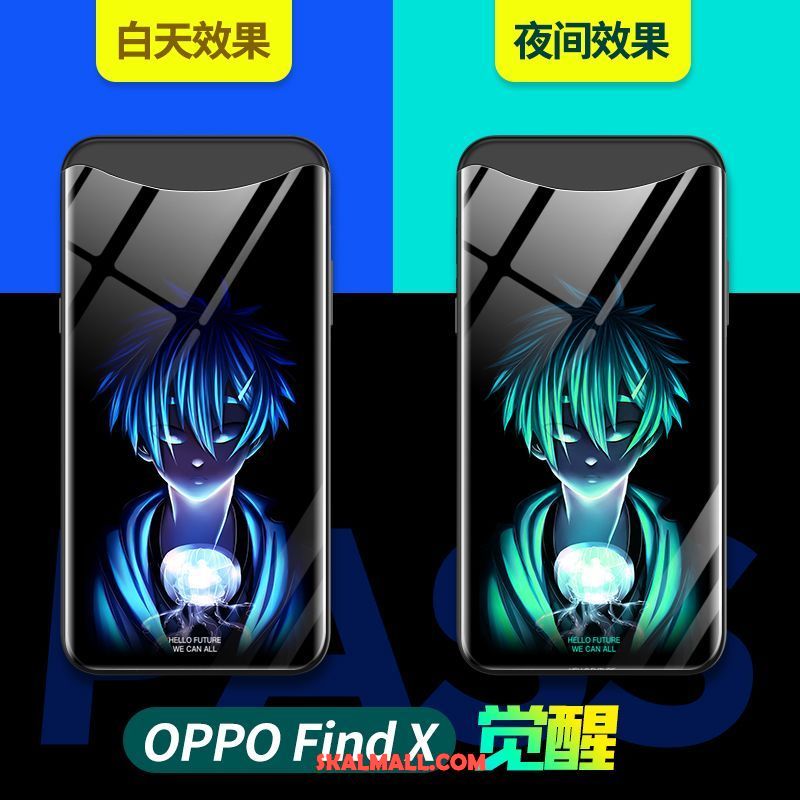 Oppo Find X Skal Svart Slim Glas Kreativa Personlighet Billiga