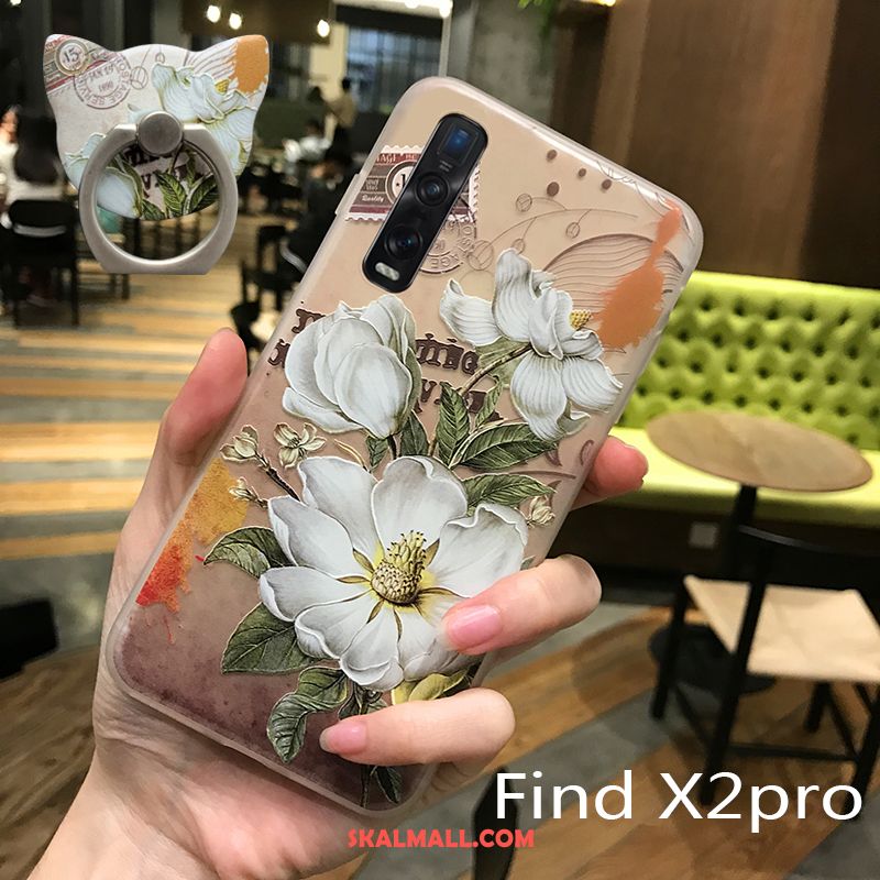 Oppo Find X2 Pro Skal Mjuk Mobil Telefon Slim Nubuck Rosa Rea