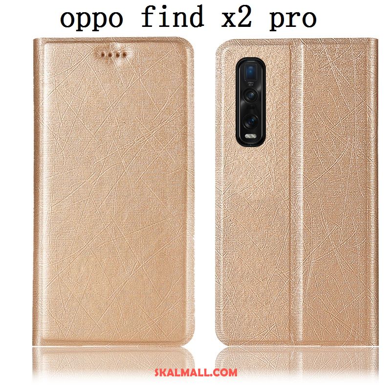 Oppo Find X2 Pro Skal Täcka Guld Mobil Telefon Skydd Silke Rea