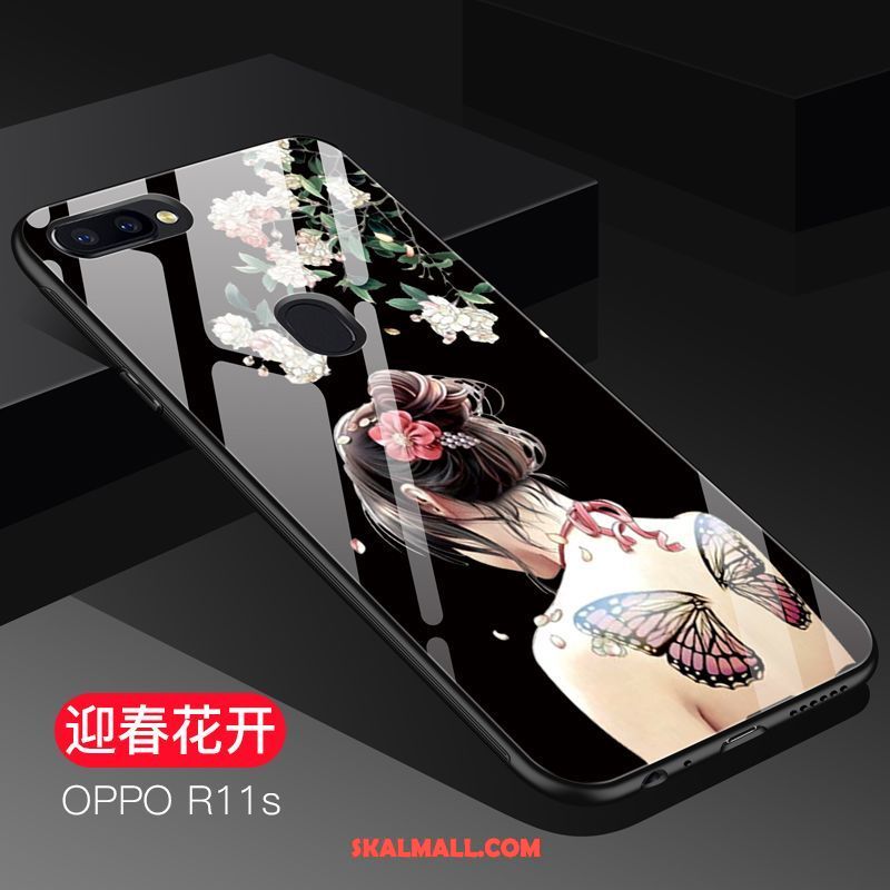 Oppo R11s Skal Mobil Telefon Cool Blå Glas Mjuk Fodral Till Salu