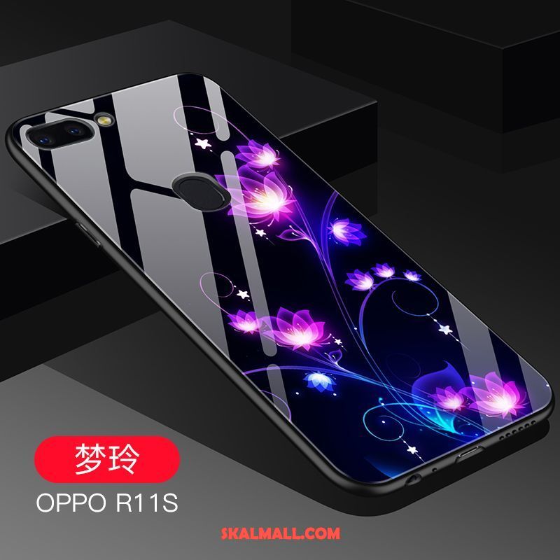 Oppo R11s Skal Mobil Telefon Cool Blå Glas Mjuk Fodral Till Salu