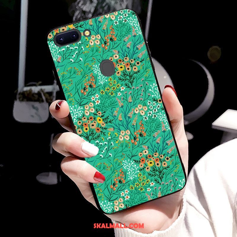 Oppo R15 Pro Skal Kinesisk Stil Mjuk All Inclusive Grön Målade Billiga