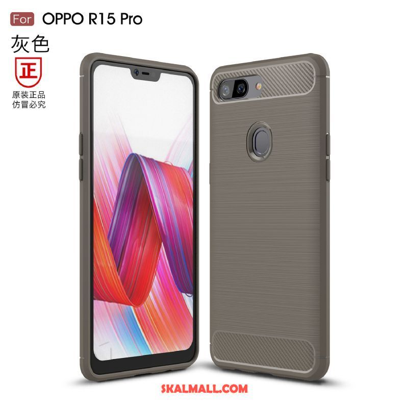 Oppo R15 Pro Skal Röd Silikon Skydd Mobil Telefon Fallskydd Till Salu