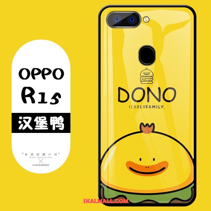 Oppo R15 Skal All Inclusive Gul Glas Trend Fallskydd Köpa