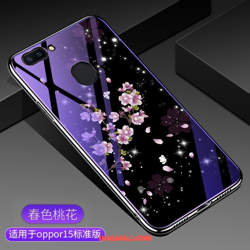 Oppo R15 Skal Enkel Fallskydd Purpur Personlighet Silikon Fodral Rea