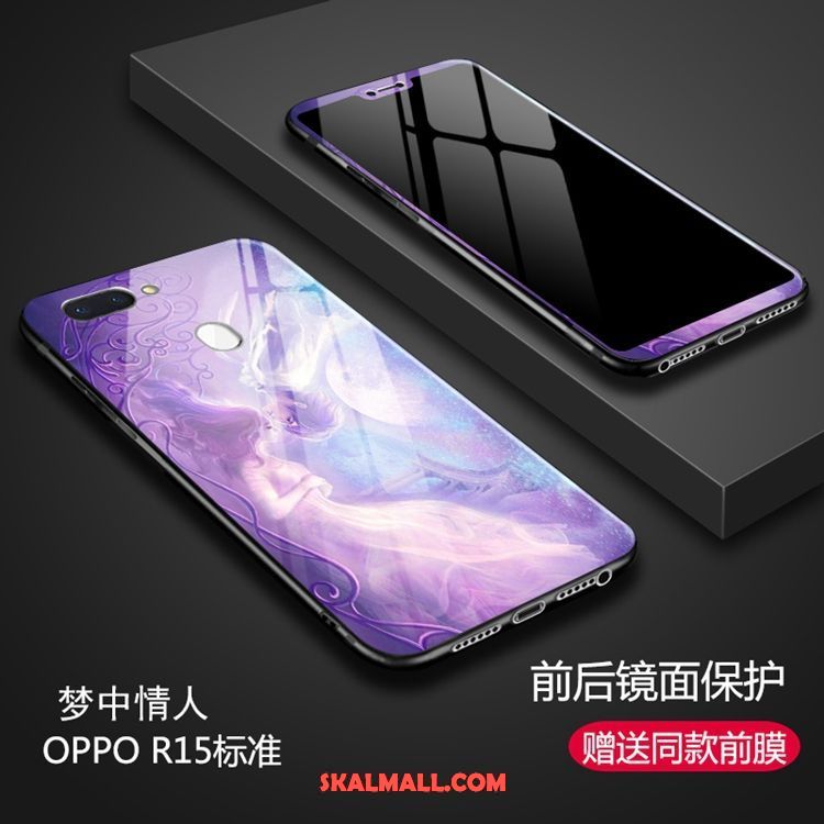 Oppo R15 Skal Glas Purpur Mobil Telefon Online