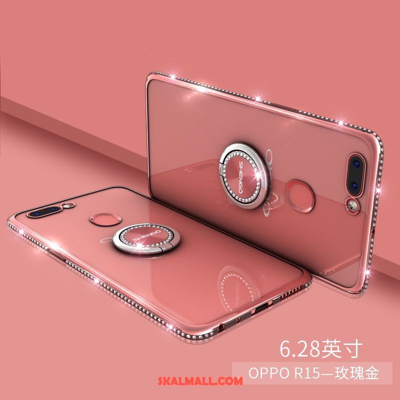 Oppo R15 Skal Net Red Strass Silikon Mobil Telefon Trend På Rea