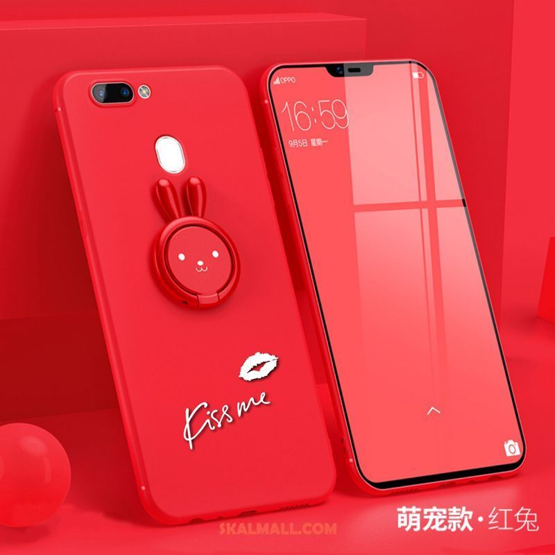 Oppo R15 Skal Nubuck Mobil Telefon Net Red Vacker Mjuk Fodral Billig