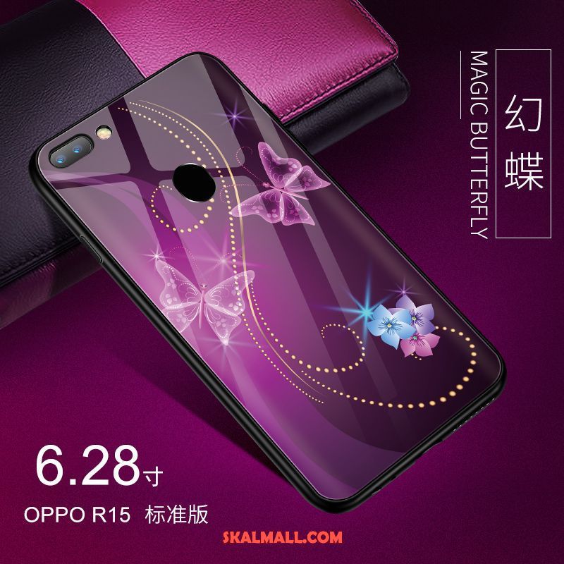 Oppo R15 Skal Silikon Glas Nubuck Mjuk Mobil Telefon Fodral Billigt