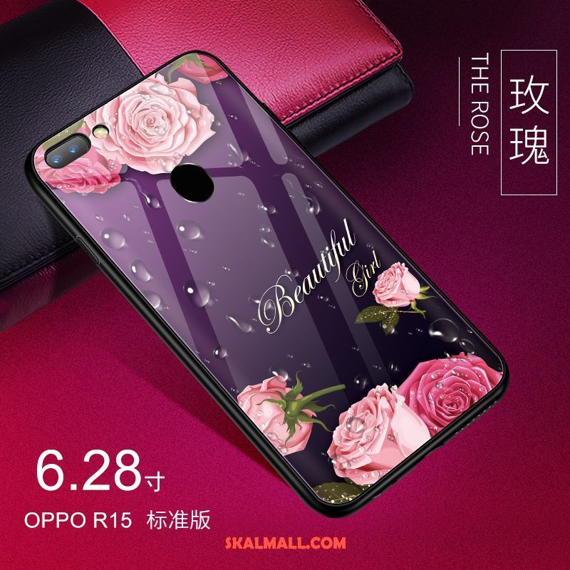 Oppo R15 Skal Silikon Glas Nubuck Mjuk Mobil Telefon Fodral Billigt