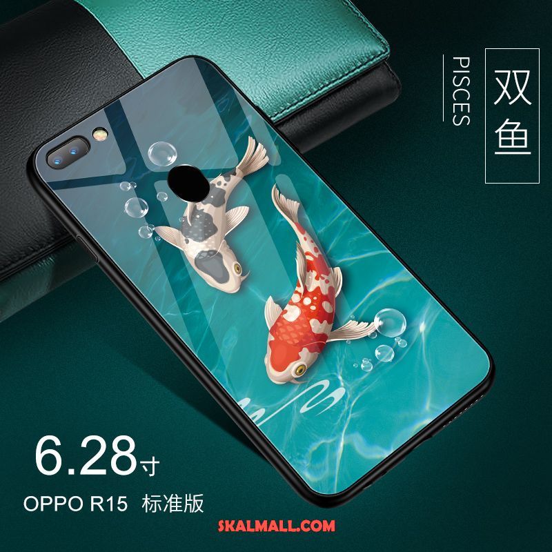 Oppo R15 Skal Silikon Glas Nubuck Mjuk Mobil Telefon Fodral Billigt