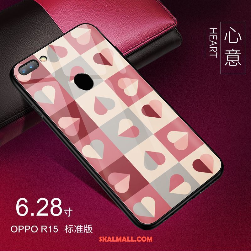 Oppo R15 Skal Silikon Glas Nubuck Mjuk Mobil Telefon Fodral Billigt