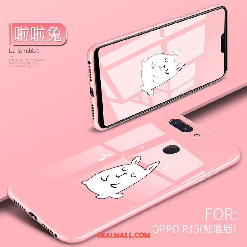 Oppo R15 Skal Vacker Blå Net Red Glas Trend Rea