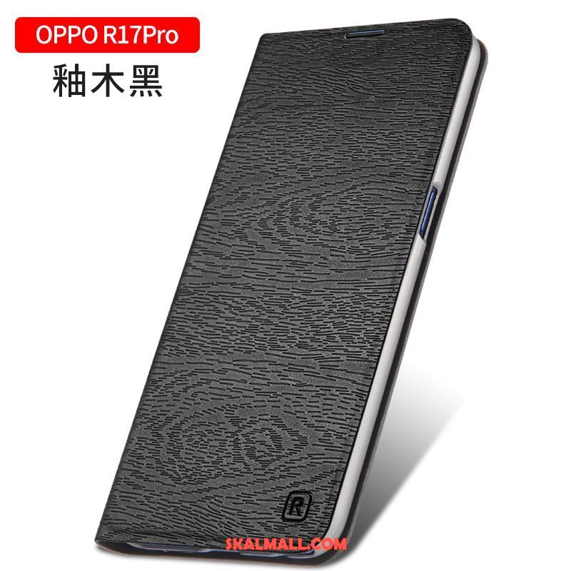 Oppo R17 Pro Skal Fallskydd Läderfodral Personlighet Trend Varumärke Clamshell Fodral Till Salu