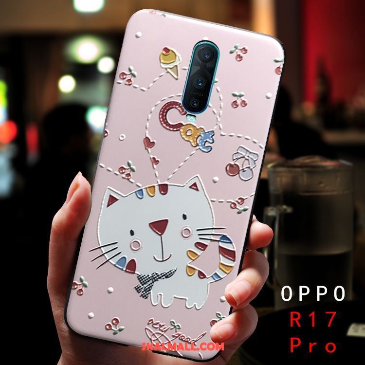 Oppo R17 Pro Skal Personlighet Mobil Telefon Silikon Fallskydd Nubuck På Rea