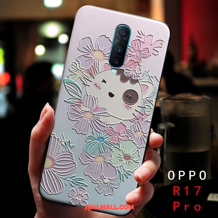 Oppo R17 Pro Skal Personlighet Mobil Telefon Silikon Fallskydd Nubuck På Rea