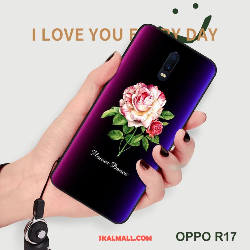 Oppo R17 Skal Gradient Röd Mjuk Glas Personlighet Online