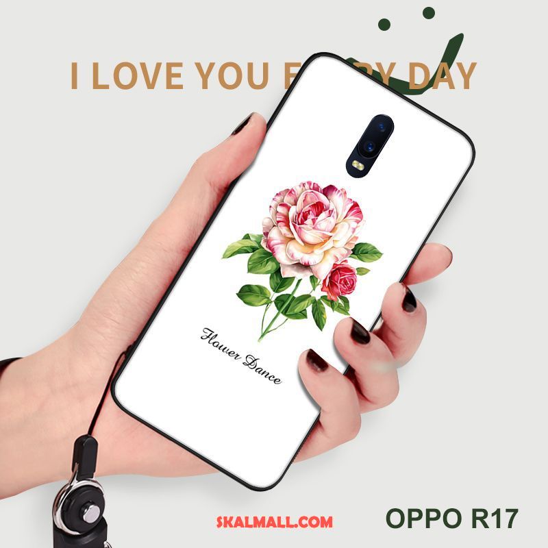 Oppo R17 Skal Gradient Röd Mjuk Glas Personlighet Online